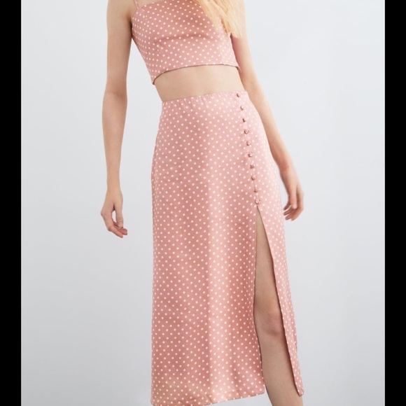 Polka Dot Pink Skirt - Picture 3 of 5